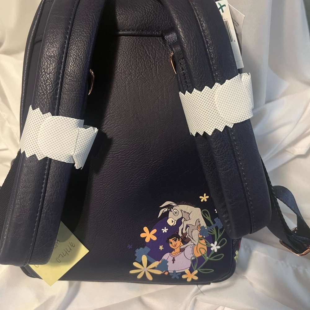 Loungefly Disney Navy Floral Backpack with Character Design - Picture 5 of 5